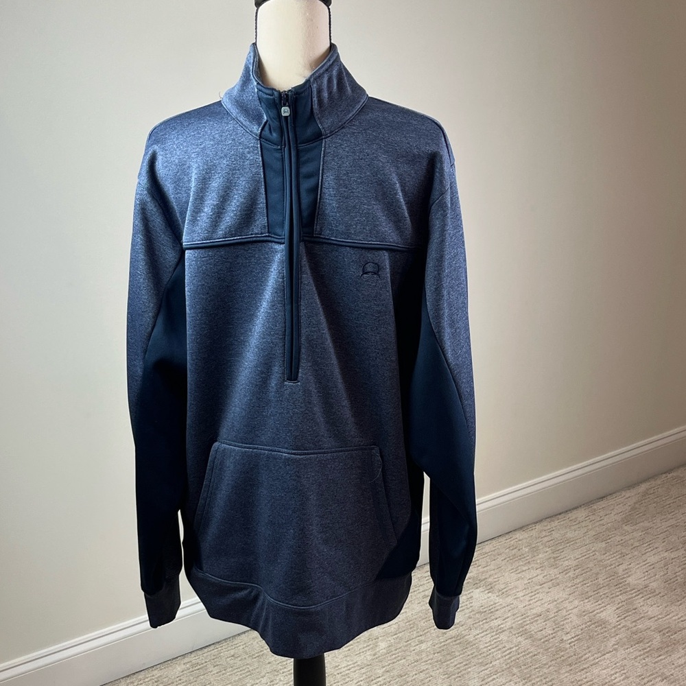 Cinch Men’s XL Quarter Zip Pullover Blue Top